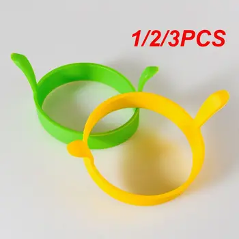 1/2 / 3ШТ Силикон пръстен Форма за пържени яйца Незалепваща форма за палачинки Топлоустойчива Многофункционални Преносими Креативни форми за приготвяне на храна