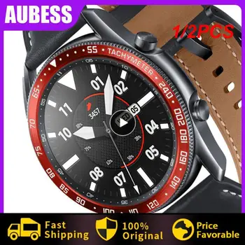 1/2 бр. в опаковка калъф за Galaxy Watch 3 45 мм 41 мм корпус + bezel Пръстен-контур + Защитно фолио за дисплея на Galaxy watch 3 от закалено стъкло