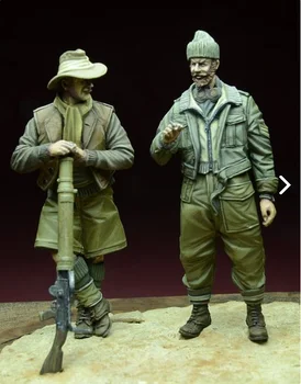 1/35 Комплекти Модели на Фигури от смола LRDG Soldiers две фигурки В Разглобено формата на Неокрашенный C539