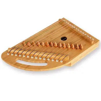 1 бр. мини-Guzheng за тренировка на пръстите 14 Струнен преносим бамбук малък музикален инструмент Guzheng за начинаещи възрастни