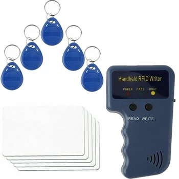 1 комплект EM4100 RFID Копирна Машина Писател Восъчни Програмист Четец + T5577 EM4305 Презаписваем ID Ключодържатели Тагове Пластмасова карта 125 khz