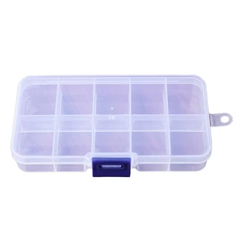 10 Кутии за съхранение на Пластмасови с едно отделение, Регулируеми по размер Контейнер за бижута за чанти за инструменти