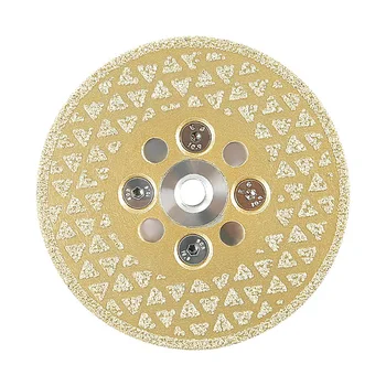 100 mm Двустранен Diamond отрезной и шлайфане кръг с вакуумно запояване за гранит, Мрамор, бетон, камък Универсален отрезной кръг