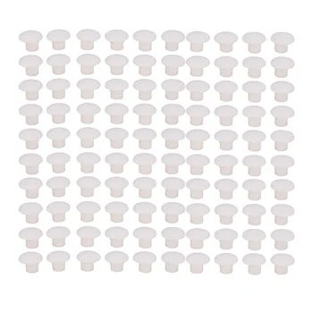 100 бр домашно мебелен декор 5 мм бял пластмасов капак за пробиване на дупки
