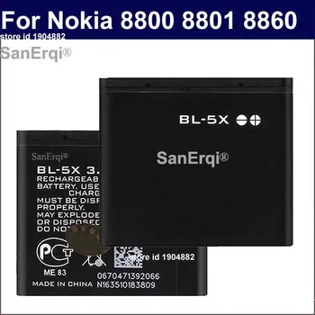 10шт на Батерията 800 mah Защита BL-5X Мини Акумулаторна Литиева Батерия за Мобилен Телефон За Nokia 8800 N73I 8800s 8801 886