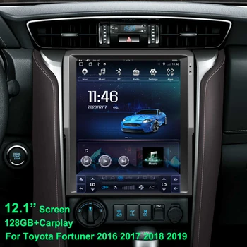 12,1-инчов Екран Tesla Стерео Мултимедия За TOYOTA Fortuner HILUX Revo 2016-2022 Радио Android 13 GPS Carplay Автомобилен Плейър