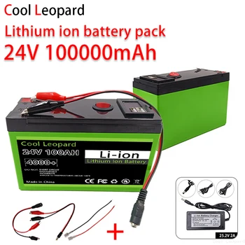 18650 24V 100Ah Литиево-йонна батерия, за led лампи, электромобиля преносимото захранване от слънчева батерия + зарядно устройство