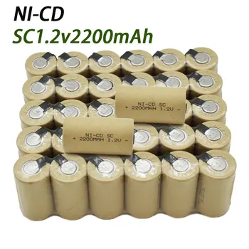2-20 бр Отвертка Електрическа Бормашина SC Батерии 1.2 2200 mah SubC Ni-Cd Батерия с електрически инструменти Раздел NiCd SUBC Елементи
