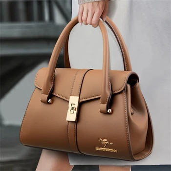 2 Слоя мека кожа, дамски чанти-месинджър известна марка, чанти през рамо, дамски дизайнерски ежедневни чанти-тоут, основните чанта