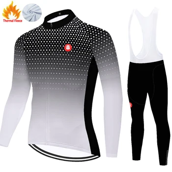 2023 Winter Thermal Fleece camisa ciclismo masculina cycling jersey fietskleding heren maillot вело roupas яке за мъже