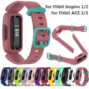2023 Нов модерен цветен каишка, подходящ за часа Fitbit ACE 3 / Fitbit Inspire 2 / HR, висококачествени модерни спортни аксесоари