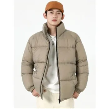 2023 Нови зимни мъжки паркове, Корейската мода, дебела топло яке-пуховик с яка-постоянни, ежедневни ветровка, топло палто с подплата