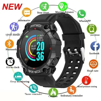 2024 Многофункционални интелигентни-часовник с връзка Bluetooth, телефон, музика, Мъже, жени, Фитнес, Спортен гривна, монитор сън, умни часовници FD68