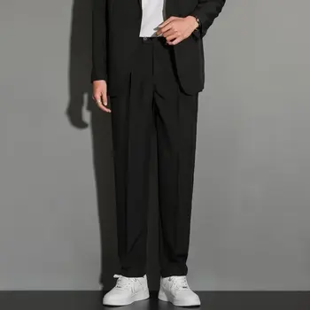 2024 Нов британски стил Мъжки обикновена висококачествени Модни панталони мъжки Тънки Ежедневни офис панталони Маркови прави панталони F251