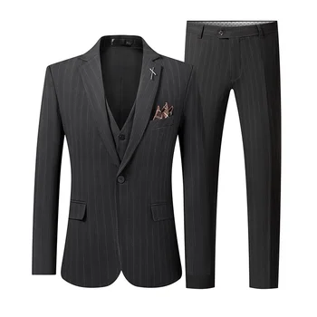 2024 Нов пролетно-есенен мъжки костюм в британската лента, палта в стил Уестърн, модерен бизнес и ежедневни облекла с високо качество