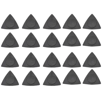 20pcs Медиатори с триъгълен фланец с Дебелина 1,0 0,75 0,5 мм от материал PC + ABS, мини медиатори черен цвят