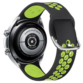 22-20 мм За Samsung Gear sport S2 S3 Classic силиконов Каучук Watch 3 45 мм 41 мм Каишка huawei GT 2 4246 мм bip galaxy watch active 2