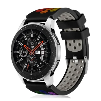 22 мм Силикон Каишка За Часовник Samsung Galaxy/Garmin/Huawei Watch Band 46 мм/ Galaxy Watch 3 45 mm /Gear S3 Frontier Каишка-гривна
