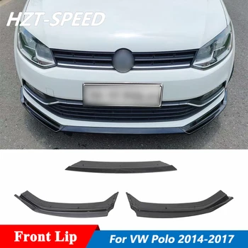 3 БР ABS Материал Сплитер на Предната Броня За Брадичката, За Настройка на Volkswagen Polo 2014-2017