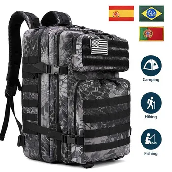 30Л или 50Л Военна туристическа чанта Мъжки Дамски Спортен Туризъм, Лов Найлон Тактическа чанта за пътуване на открито Риболов 3P Attack Pack