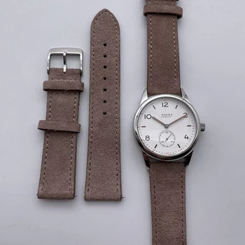 38 мм Лесен ултратънък логото на N. M. S Автоматичен механичен часовник Водоустойчив неръждаема стомана, Сапфирен кристал Мъжки часовник Баухаус лукс