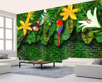 3d тапети beibehang HD ръчно рисувани в европейски стил, тропическа гора, стенописи от югоизточна Азия, тапети за стени d 3