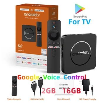 4k Smart TV Box 2 GB, 16 GB Android OS TV AllWinner H313 2,4 G / 5G WiFi Android 13 телеприставка Google Voice Control Remote Bt