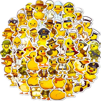 50шт Разнообразни Малка жълта патица Сладък животни Графити Кутия за играчки Скутер Лаптоп, Мобилен телефон Детска водоустойчив стикер