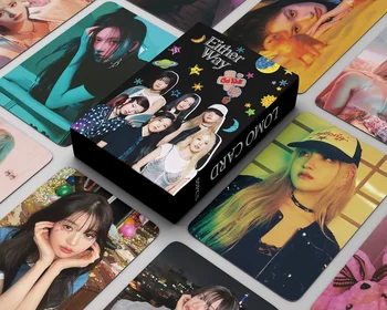 55 бр./компл. Фотокарточки Kpop АЙВ I ' VE MINE New Album Either Way Lomo Card Висококачествена Печатна Картичка Kawaii Идол За феновете на IVE Подарък