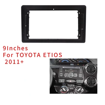 9-инчов инсталиране на автомобилното радио, double Din DVD-аудио плейър, GPS Mp5, Пластмасова рамка панел за 2011 + комплект стерео TOYOTA ETIOS