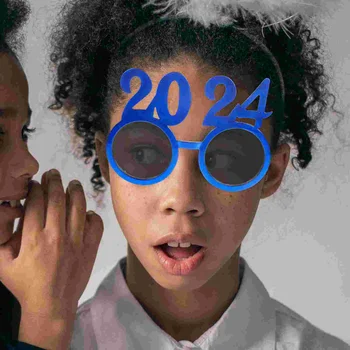 Aboofan 2024 Очила честита Нова година Пластмасови Очила с номер за бала Подпори за Фотобудки Компанията си за проектиране партита