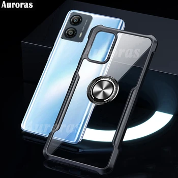 Auroras За Motorola G73 Калъф С Пръстен-Притежател На Прозрачна Рамка Въздушни Възглавници Устойчив На Удари Мек Калъф За Задната Част На Капака Moto Edge 20 40