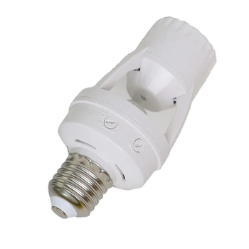 E27 LED 220V адаптер притежателя крушки LED PIR Инфрачервена лампа с датчик за движение С жак-ключ за Идентификация на датчика за движение E27