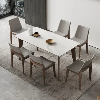 GY13 2022 Нов Комбиниран Плот от Масивна Дървесина е в Скандинавски стил И 4 Стола За Малък Апартамент Модерна Минималистичная Кухненски Мебели Mesas