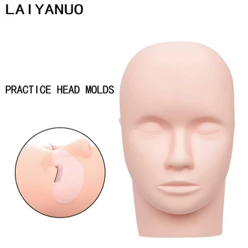 LAIYANUO Форма за фалшива главата Мишена за тренировка на главата Модел грим Гумени Орбита за изграждане на миглите За практикуване на грим