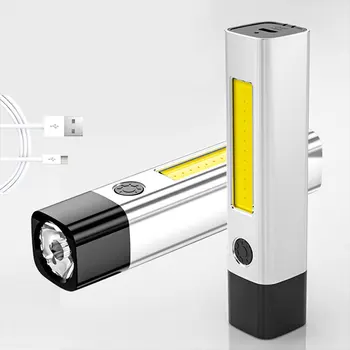 Led фенерче МИНИ Преносим USB Мощна акумулаторна батерия led фенерче Водоустойчива Ултра Ярко фенерче за нощуване на открито