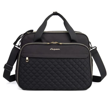 LEQUEEN, нов стил, водоустойчива чанта за памперси, Черна пътна чанта-голям капацитет, многофункционални чанти за бебешки колички, за бременни
