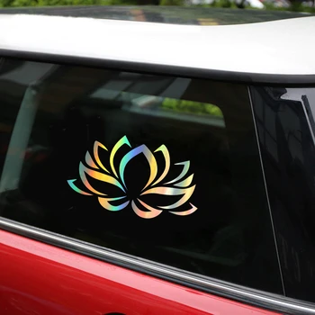 LYKX Красиво цвете лотос Стикер върху бронята на автомобила, Аксесоари за Автомобили за външността на мотоциклети, винилови етикети