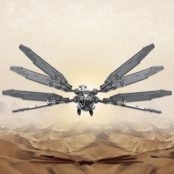 MOC Movie Desert Dune 2021 Орнитоптер Черен Летящ Изтребител Строителни Блокове, Определени Военен Изтребител-водно Конче Модел Тухли Детска Играчка