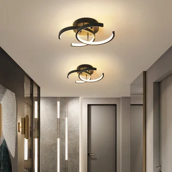 Nodic Монтиране на кръгла квадратен акрилни окачен тавана лампа за коридора, led лампа за домашен монтаж на таван лампа