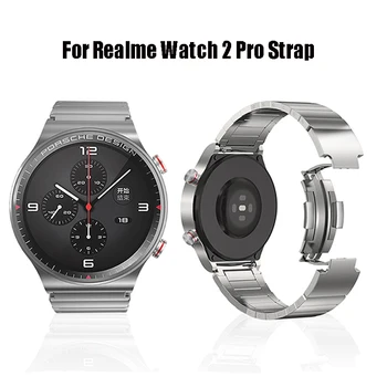Porsche Оригиналната Метална Каишка За Realme Watch 2 Pro Каишка Smart-часовници, Гривни Realme Watch S Pro Correa 22 мм Гривна Accessori