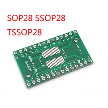 SSOP28 SOP28 Конвертор адаптер TSSOP28 в DIP28 Печатна платка 0,65/1,27 мм