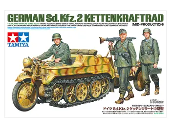 Tamiya 35377 Комплект мащабна модел 1/35, Втората световна война Немски Sd.Kfz.2 Kettenkraftrad с ремарке
