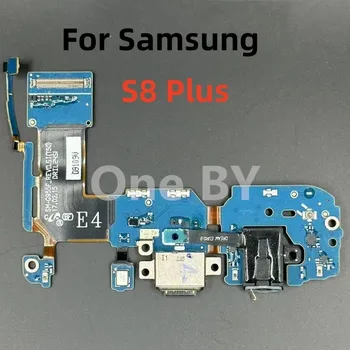 USB-жак за зареждане за Samsung Galaxy S8, G950F, S8 Plus, G955F, Основен Порт, Мек Кабел, Резервни Части, 1 Диск