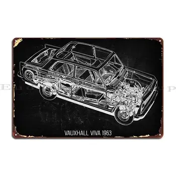 Vauxhall Viva 1963 Метална табела Club Класически печатни указателни табели, декорация на Тенекиен знаци, плакат