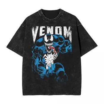 Venom Marvel Риза в стил Хип-Хоп, Выстиранные Тениски от 100% Памук Harajuku, Модерен Мъжки, Дамски Блузи, Градинска Лятна Тениска