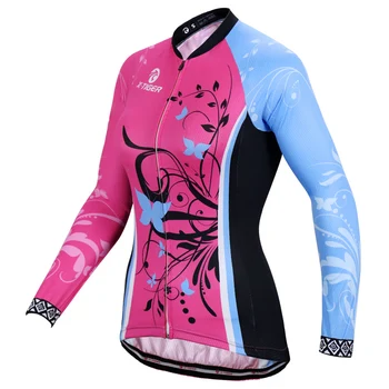 X-Tiger Cycling Woman Jerseys Pro С Дълъг Ръкав МТБ Велосипедна Облекло Велосипедна Облекла Трико Ciclismo Пролет Анти-UV Пътен под Наем Джърси
