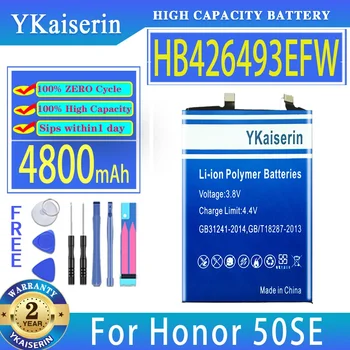 YKaiserin Батерия HB426493EFW 4800 mah Батерии За Мобилни Телефони huawei Honor 50 SE