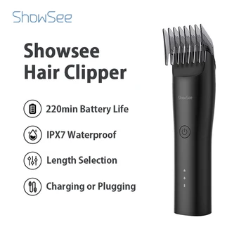 Youpin Showsee Машина за подстригване на коса, интелигентна машина, електрическа Самобръсначка, Тример за мъже, Машина за рязане, Безжична Акумулаторна Професионална