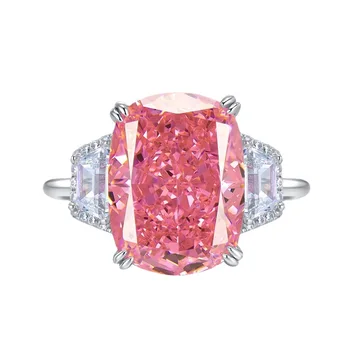ZOCA, сребро 925 проба, искрящи романтични розови, прозрачни пръстени с фианитами за жени, модни аксесоари за сватба, подарък за бижута